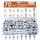 Gorffy Rohrkabelschuhe Set 70 Pcs, Kabelschuhe Set 25mm² 16mm² 10mm² 6mm², Rohrkabelschuh Set Sortiment für Kfz Batteriekabel, Ringkabelschuhe Set M6 M8