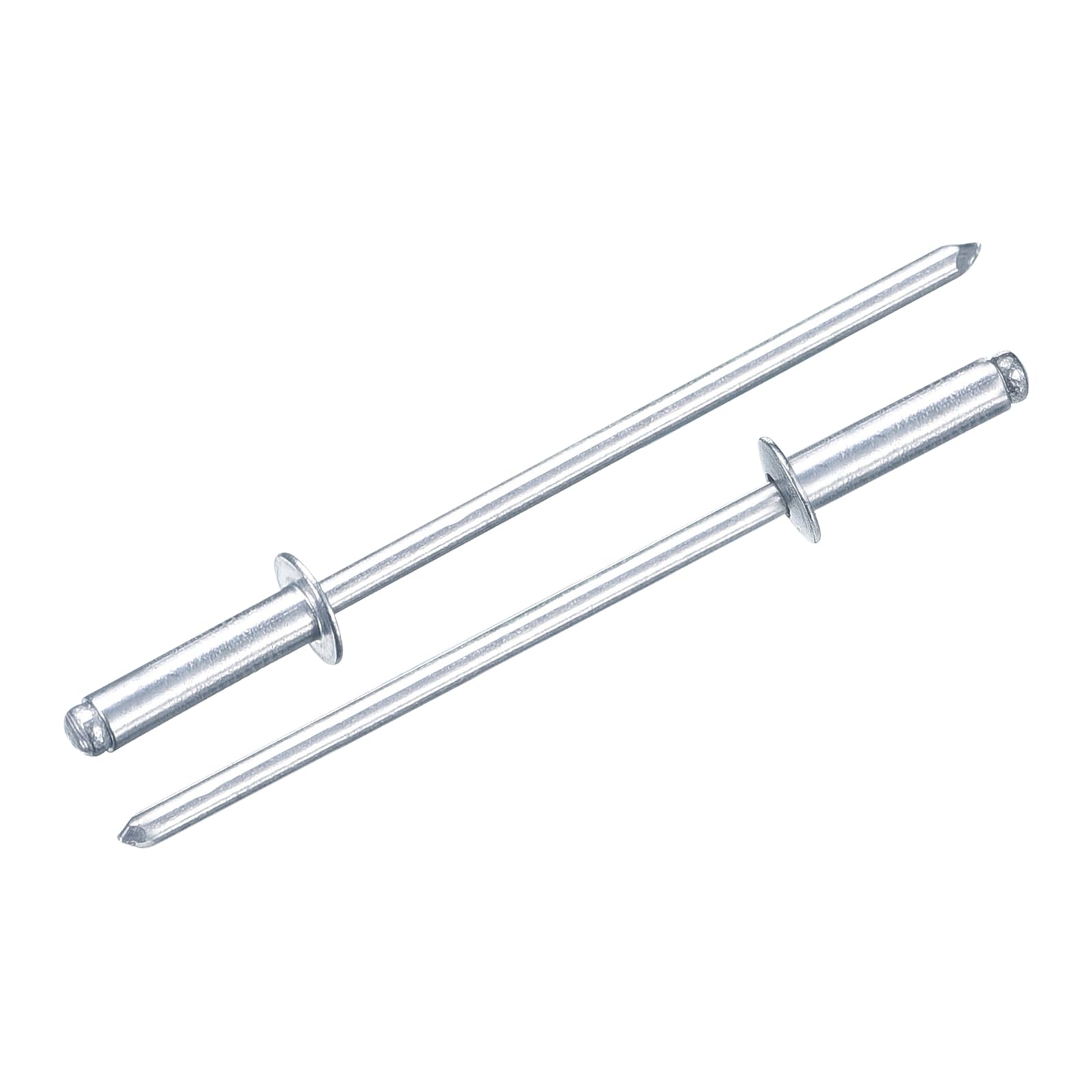 Rivets aveugles à tête ronde 3/32 x 3/8 acier carbone zingué uxcell argenté pour quincaillerie tôle