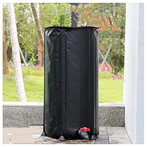 Opvouwbare regenton, doe-het-zelf kit, draagbare regenwateropvangbak, kunststof buitenhuiswateropslagcollector, met filter spigot overloopset, zwart, 100L/40 * 78CM