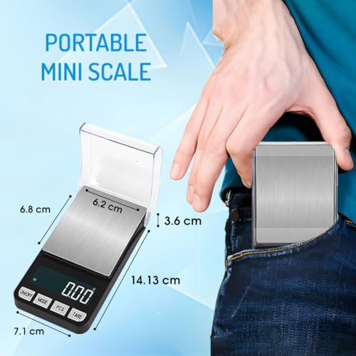 Image of Atom Electronic Pocket Digital Scale 300gms x 0.01gms | Digital Jewellery Scale | Atom A 109 Pocket Scale.