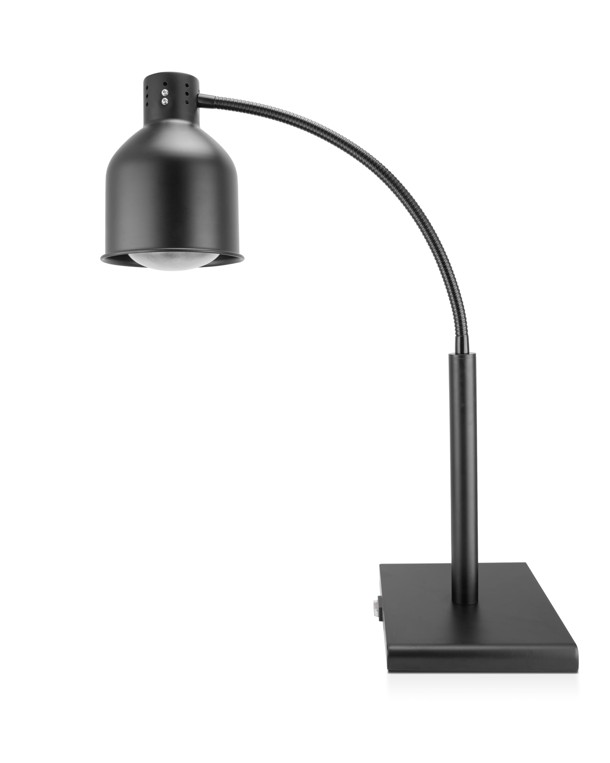 HENDI Lampada riscaldante a infrarossi, con braccio flessibile, include lampada infrarossa infrangibile, lampada per riscaldare alimenti, lampada termica, 230V/250W, 268x200x(H)660mm, ferro, nero