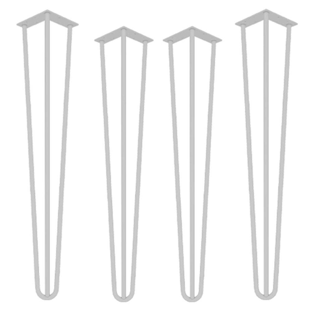 Gambe Moderne per Tavoli a Forcina,Gambe per Tavolini in Ferro Battuto,Gambe per Bar,Adatte per Tavolini,Scrivanie Moderne e Comodini,(Personalizzabili)Set di 4,Nero,Bianco e Oro (17/24/28Pollici)