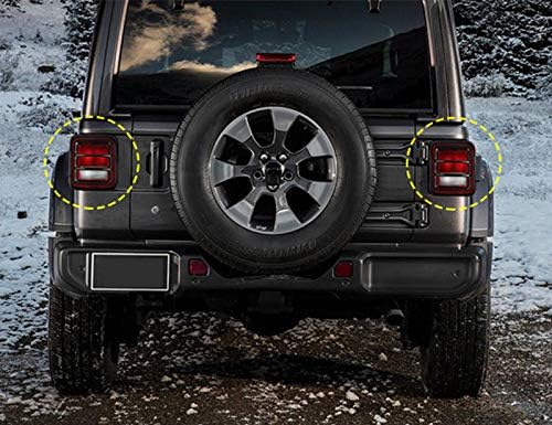 Metal Rear Tail Light Lamp Protector Trim Cover 2pcs for Jeep Wrangler JL 2018-2019