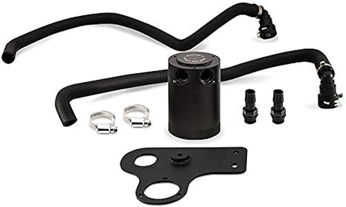 Mishimoto MMBCC-MUS8-18PBE Baffled Oil Catch Can, PCV compatible con Ford Mustang GT 2018+ Negro