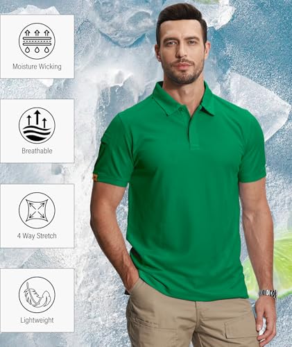 Image of ZITY 5 Pack Mens Polo Shirt Short Sleeve Sports Golf Tennis T-Shirt Moisture-Wicking Summer Shirts
