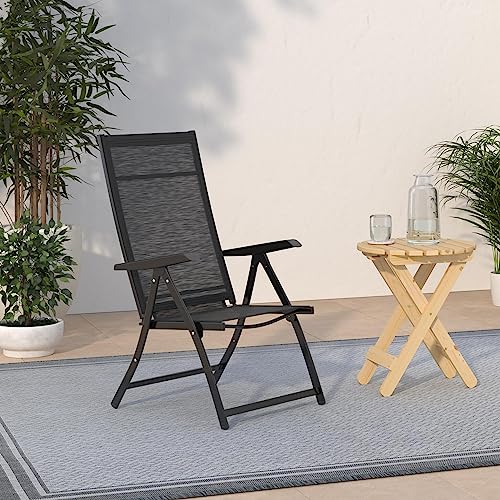 Techcare LMPYF Heavy Duty Durable Adjustable Reclining Folding Chair Outdoor Indoor Garden Pool thumb #1
