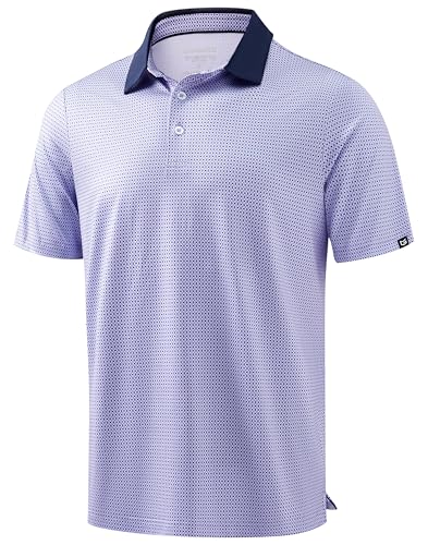 Image of Men's Golf Polo Shirts Dry Fit Performance Moisture Wicking Casual Print Golf Shirts for Men Breathable