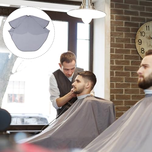 Capa de corte de cabello con mangas gris impermeable para salón miniatura 6