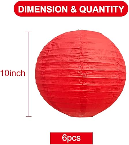 Miniatura 214 de BEISHIDA Faroles de papel redondos amarillos de 12 pulgadas, decorativos, colgantes, asiáticos, chinos, japoneses, lámpara para cumpleaños