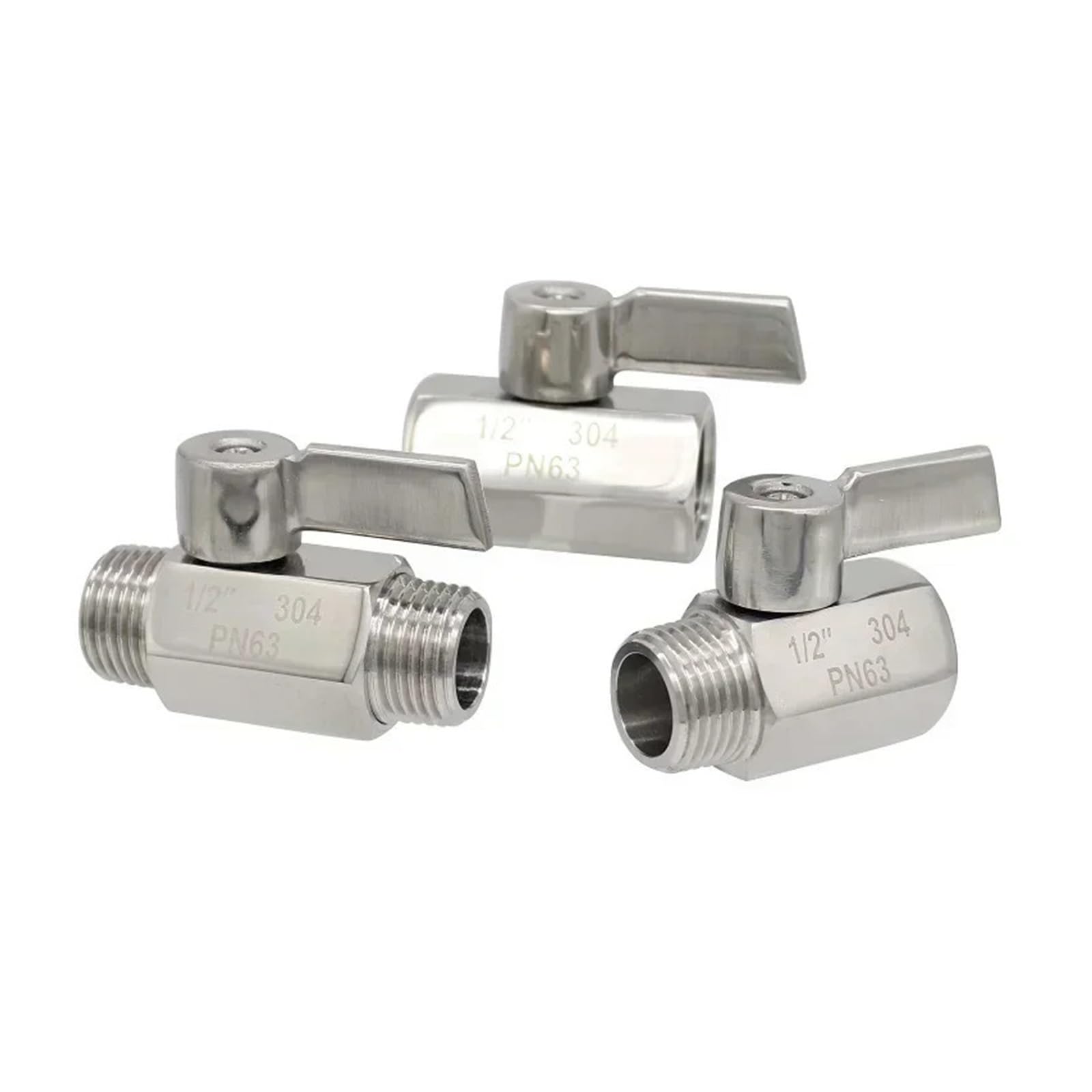 AARTERZZA 1PC 1/8" Male-Female BSP SS304 Thread Ball Valve with High Pressure Resistance