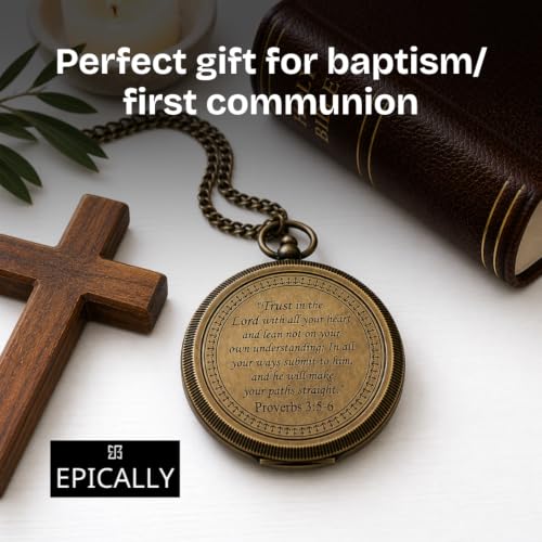 Brújula Antigua Biblia | Regalo para Bautizo/Primera Comunión/Confirmación/Pastor miniatura 4