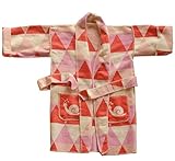 David Fussenegger Kinder Kimono Bademantel Dreiecke rosa 5-6 Jahre Flanell Baumwollmischung 9544/10