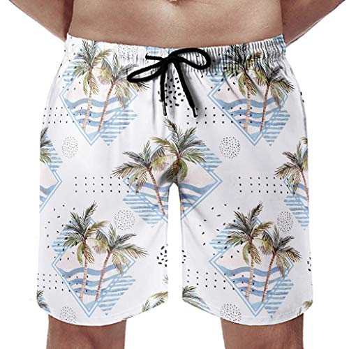 Ktewqmp Zomer zwembroek kokosnootboom mannen zwembroek zwembroek heren met zakken indoor - Image 5
