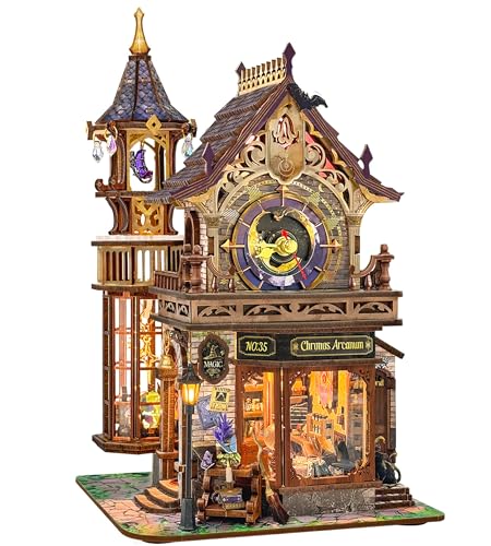DIY Miniature House Kit, Book Nook Mini House Bookshelf Decor 3D Wooden Puzzle for Adults, Birthday...