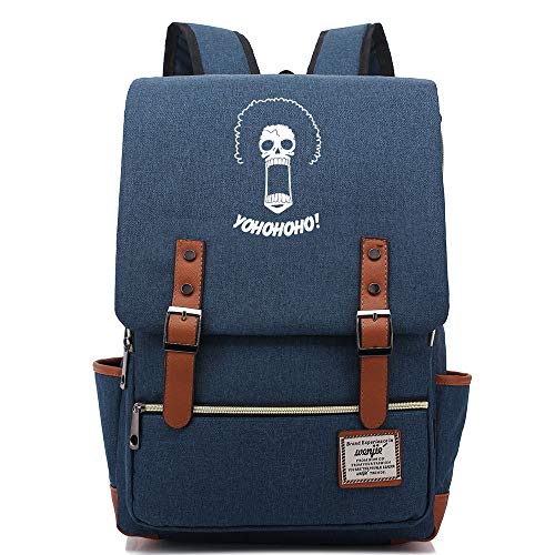ONE Piece Luffy Pirat: Mochila escolar  diseño de cráneo  para ordenador portátil