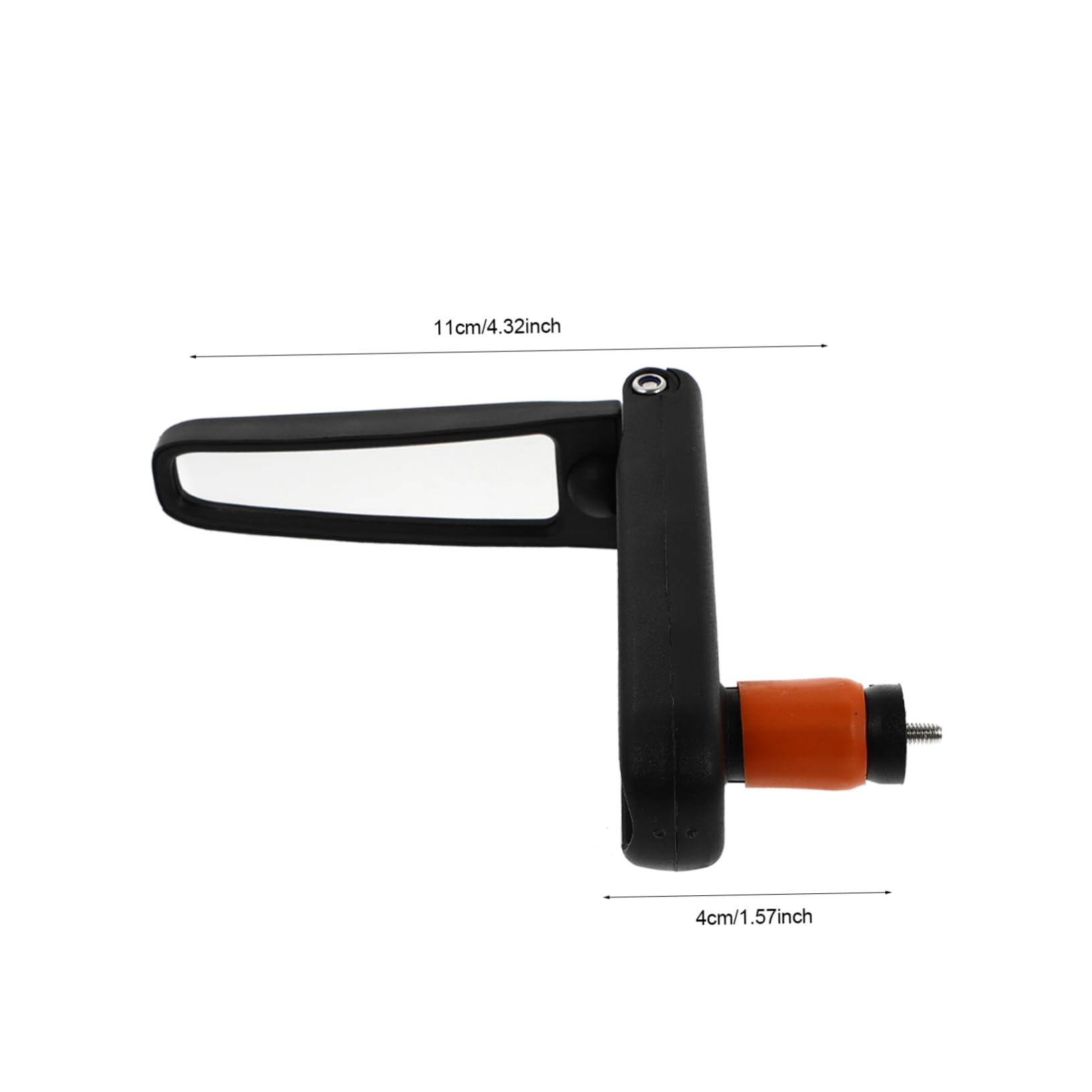 VANZACK 1PC Durable Black Bike Rearview Mirror High Brightness Reflective Cycling Mirror for Safety for Commuters Road Cyclists Easy Installation Handlebar Compatible