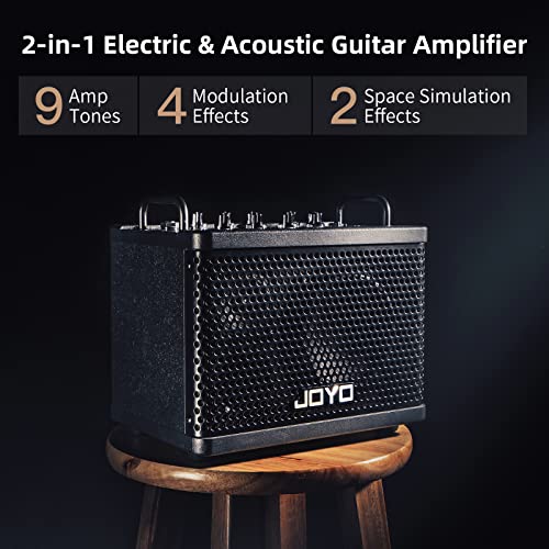 Image of JOYO 15W Portable Guitar Amp Combo | 9 Preamp Models + Looper, Drum Machine, Modulation, Delay & Reverb | Rechargeable Battery | Digital Modeling | for Practice, Solo & Small Gigs (DC-15S)
