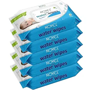 NOVEL Baby 99% Water Wipes 80 Sheets pack of 5 with Lid