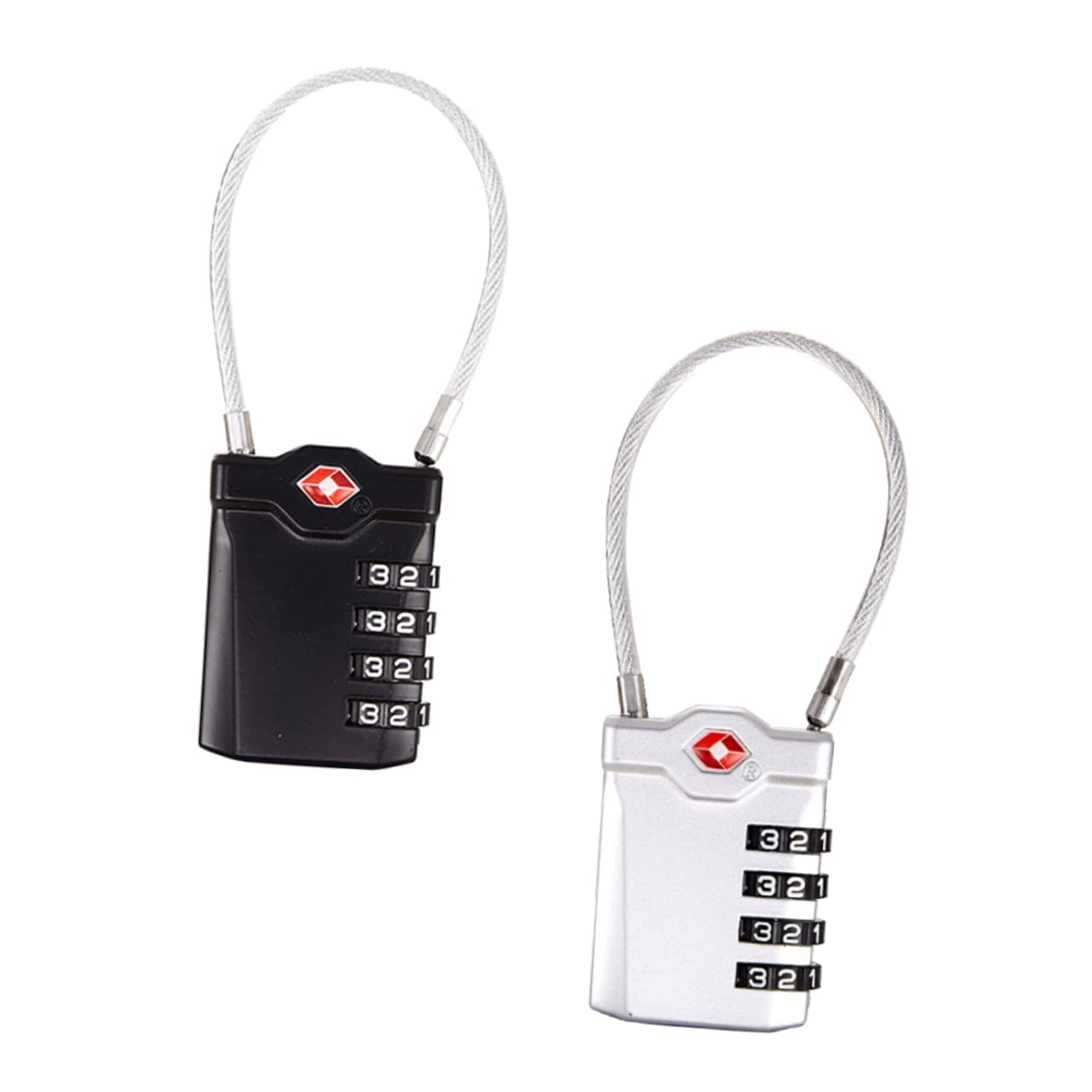 2pezzi Lucchetto Per Valigie Cifre Lucchetto e Portatile Per Viaggi Sicurezza Bagagli e Zaini Da
