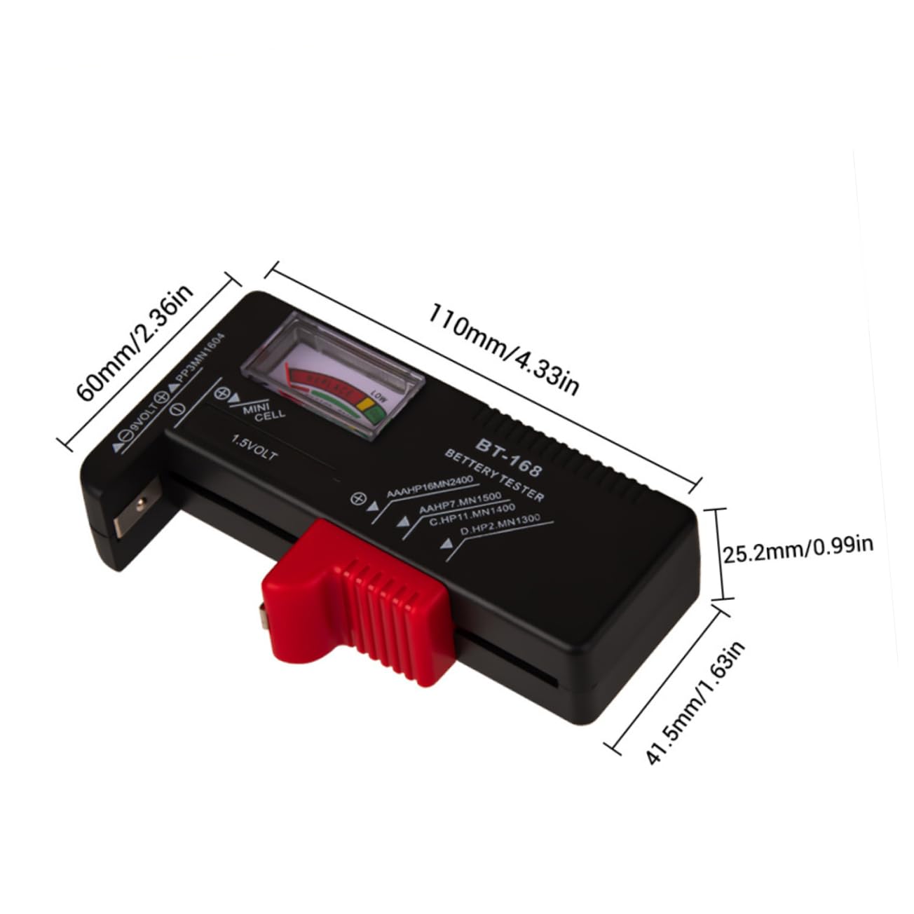 HOMSFOU 8stücke Tragbarer Batterietester Mit Lcd-anzeige Einfach Ablesbarer Spannungsprüfer Für Batterien Wie Aa Aaa Knopfzellen Für Schnelle Kapazitätsprüfung