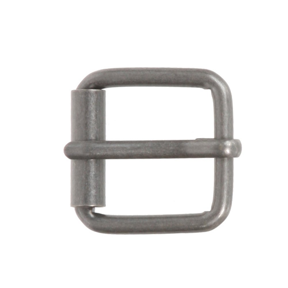 1" (25 mm) Nickel Free Single Prong Square Roller Belt Buckle, Antique Silver