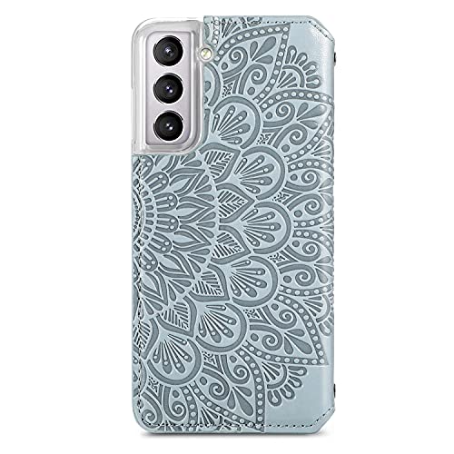 Coque Samsung S21 Plus résistante motif mandala gris anti-rayures - 3