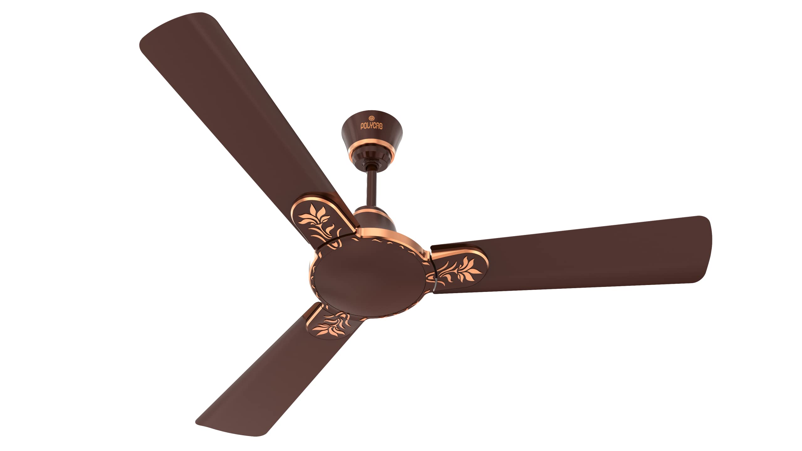 Polycab Eleganz Plus 1200mm Star Rated Ceiling Fan For Home | Embossed Floral 3D Design, Broad Blade For High Speed & Air Delivery | 100% Copper Winding Motor | 3 Years Warranty【Espresso Brown】 (B0BTHCV26L) Amazon Price History, Amazon Price Tracker