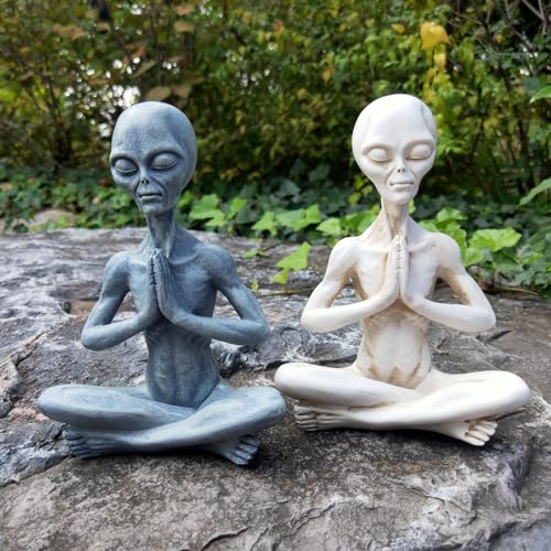 Estatua Yoga Alien Figuras Decorativas 6.3 pulgadas miniatura 4