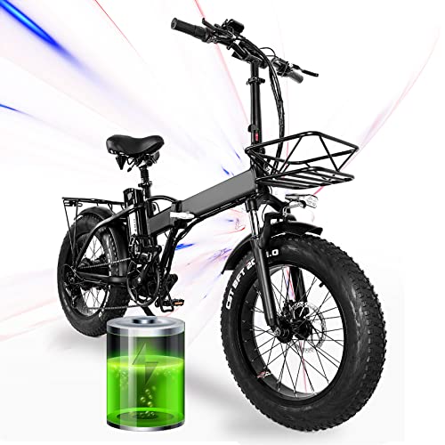 Vélo Électrique Pliable Touroll S1 - Pneus 20×4.0, Moteur 60Nm, Batterie 48V 15.6Ah, 7 Vitesses