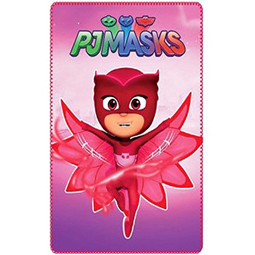 PJ Masks Kids Girls Owlette Soft Fleece Blanket Team Logo New 2017-2018 (Red)