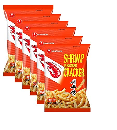Nongshim Shrimp Flavoured Cracker- 75g (Pack of 6) (Imported)