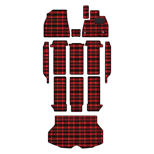 Hotfield トヨタ 互換品 新型対応 ノア ヴォクシー 90系 2025年9月〜対応 フロアマット+ステップマット+トランクマット ラゲッジマット 形状06 7人乗/ハイブリッド/コンソールボックス:有/独立型(HV車)/トランク形状:カバー(スリッ