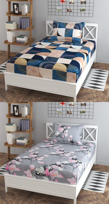 See full amazon price history chart for la amour Prime Collection Offered 180TC 2 Single Cotton Bedsheets Combo Pack Size (60X90) with 2 Matching Pillow Covers Size (17X27, Color-Light Pink Grey, Multicolor) la amour Prime Collection Offered 180TC 2 Single Cotton Bedsheets Combo Pack Size (60X90) with 2 Matching Pillow Covers Size (17X27, Color-Light Pink Grey, Multicolor) (B0B6SXNKCX) Amazon Price History, Amazon Price Tracker
