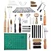 Produktbild Beunyow Leder Nähset Werkzeug Set, 50 Stück Lederbearbeitungs-Set Lederhandwerk Werkzeuge Leder Handnähen DIY Tools für Nähen Leder, Leinwand Oder Andere Leder Handarbeit Projekte