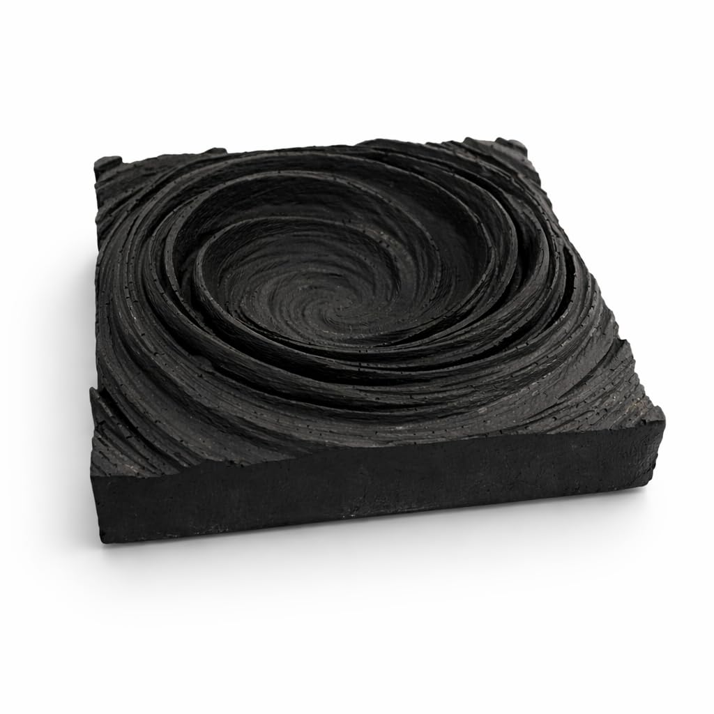 Spiral Sculptural Ash Tray - Modern Artistic Ashtray for Home Décor, Living Room & Office - Matte Black Designer Tray-image-5