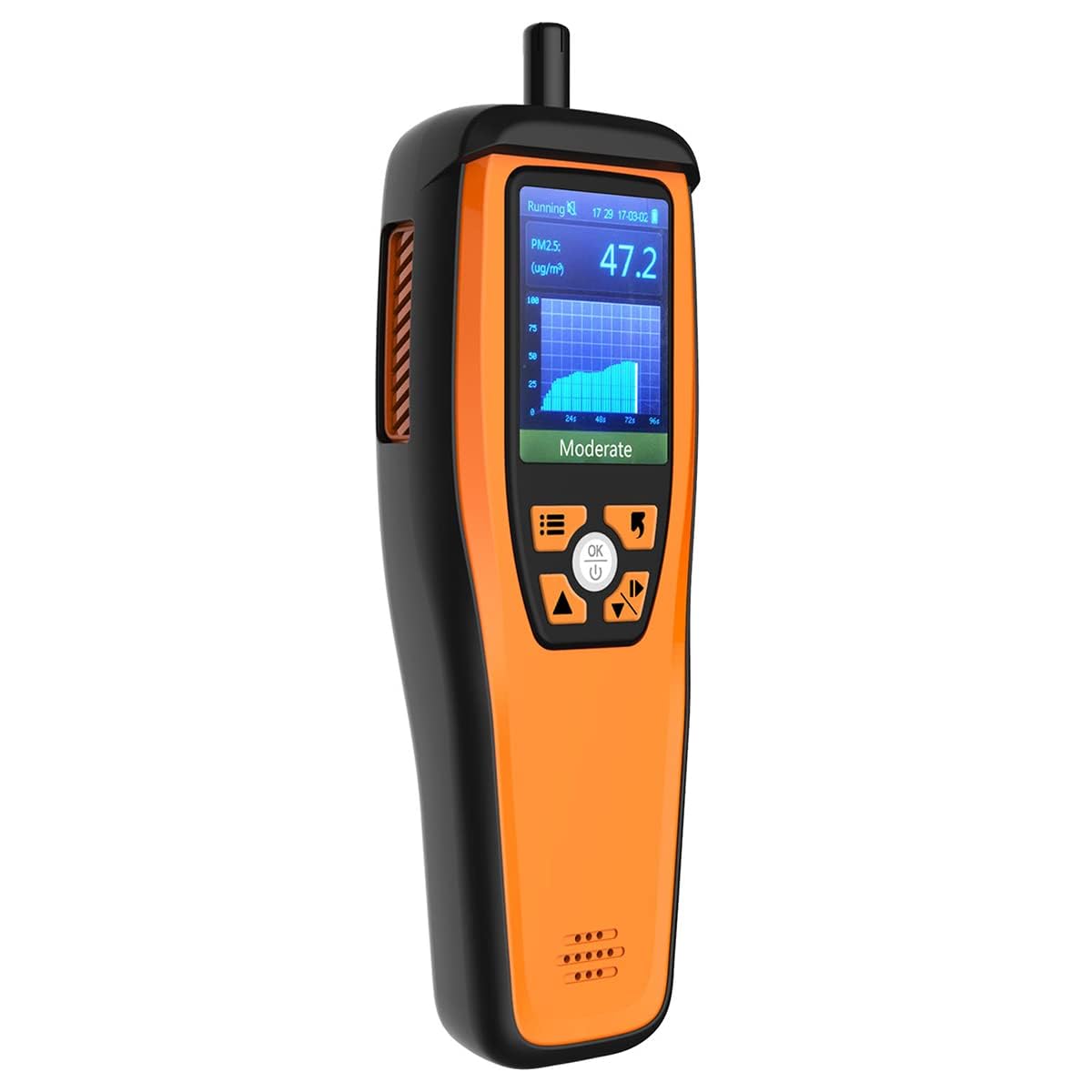 TemtopAir Quality Monitor Professional Carbon Dioxide PM2.5 PM10 Temperature and Humidity Tester Indoor Outdoor Air Pollution Detector w/ Audio Alarm and Data Export (M2000C 2nd)