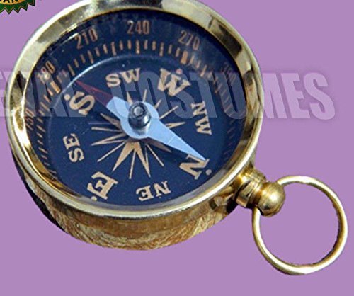 Mahira Nautical 37MM Necklace Style Lot of 100 Shinny Brass Working Compass-Nautical GIF A