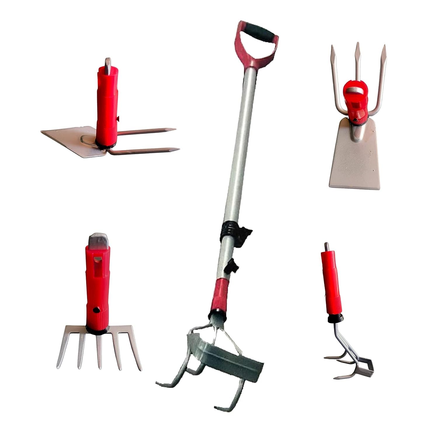 Mischief Green Hoe Set for Gardening (5 Piece), Long Telescopic Handle, Strong Iron Metal attachments and Lightweight Handle Made of Strong Alloy, All in one Gardening Tool Set (B0CJJZ9P6M) Amazon Price History, Amazon Price Tracker