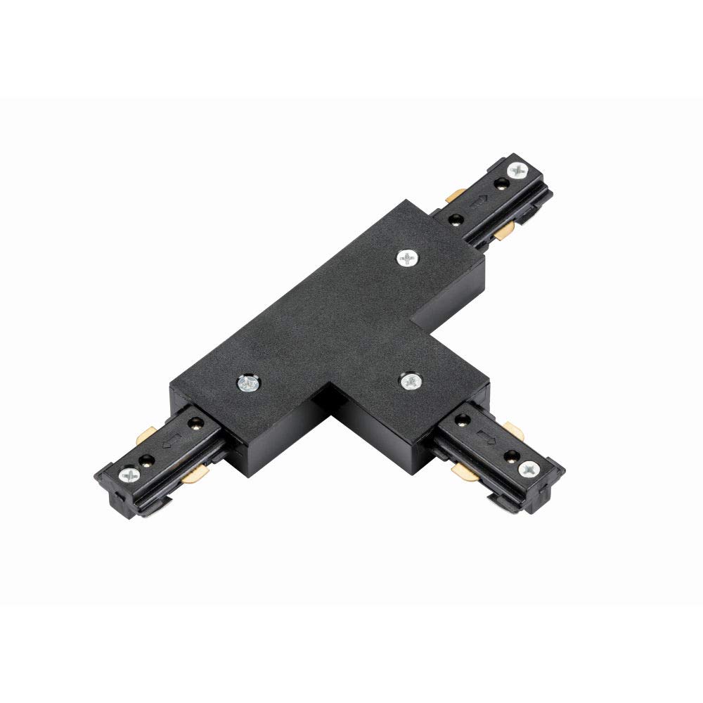 Black 240V Single Circuit Track T Shape Connector Accessory Track Lighting