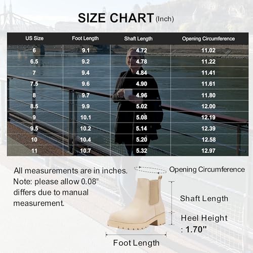 Image of Vepose Women's Chelsea Ankle Boots Pull-On Low Heel Booties 9607 | Flat short boots with elastic side, round toe for casual daily