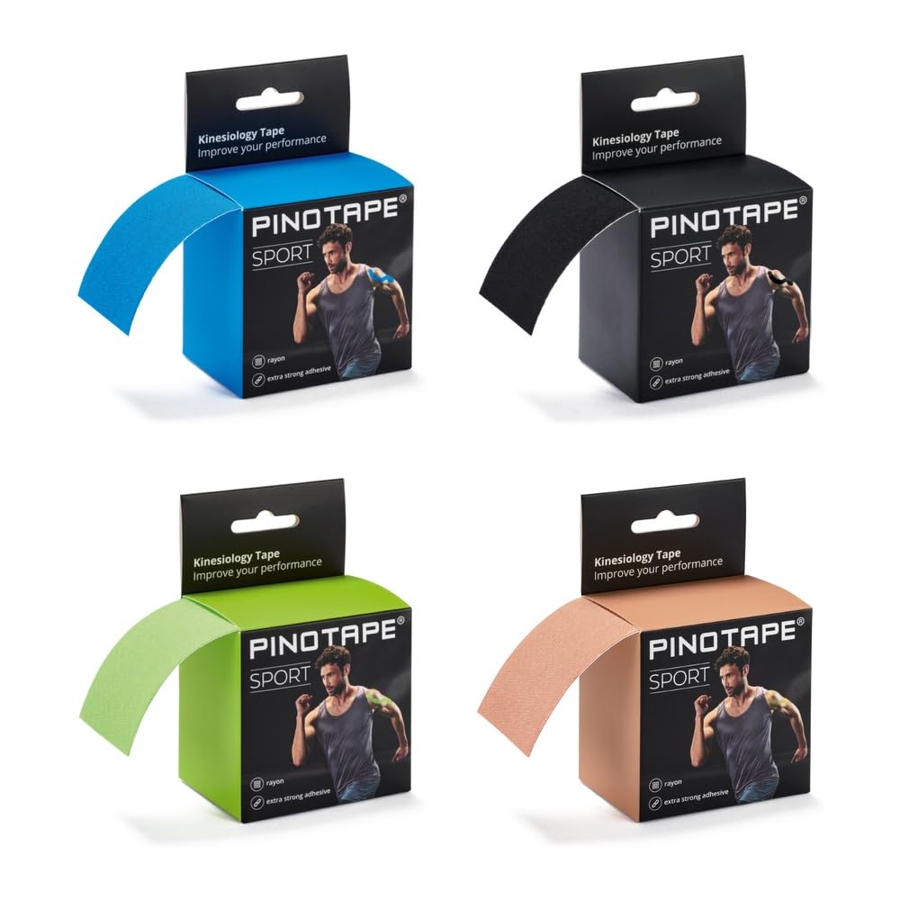Pinotape Classic Lot de 4 bandes de kinésiologie 5 cm x 5 m