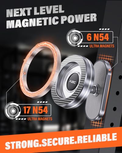 Image of APPS2Car Gym Magnetic Phone Holder, Aluminum Alloy Base & Ball Joint, Grey | 360 Adjustable Dual Magnet Phone Mount for MagSafe, Attach to Metal Surface, Gym Accessories for Workout Recording