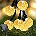 Solar Lichterkette Außen, SUWITU 6.8 Meter 40 LED Solar Lichterkette Aussen mit 8 Modi und Timer Wetterfest Kristall Kugeln Solarlichterkette für Garten, Garten, Terrasse, Bäume, Hochzeiten, Partys