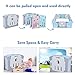 POTBY Star Pattern Foldable Baby Playpen 14 Panel Activity Center Safety Playard, One-Click Folding, Double Layer Clasp and Anti-Slip Base Kid's Fence Indoor Outdoor for Children 10 Months~6 Years Old