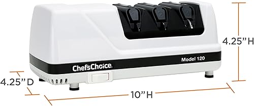 Miniatura 7 de Chefs Choice afilador de cuchillos profesional de 3 capas afilador de 120 diamantes ninguno  Blanco