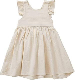 white linen baby dress