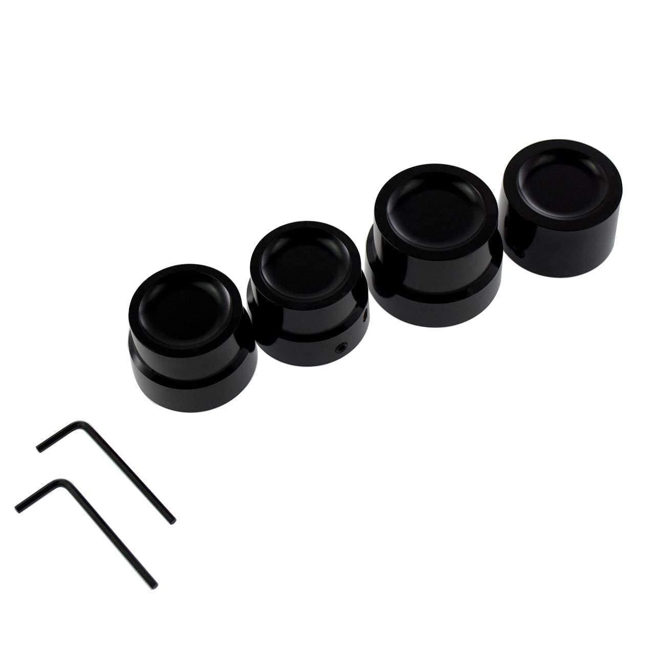 Coperchi per dado dell'asse anteriore e posteriore per moto, compatibili con Harley Dyna 2008-2017, Softail 2008-2023, nero, 4 pezzi