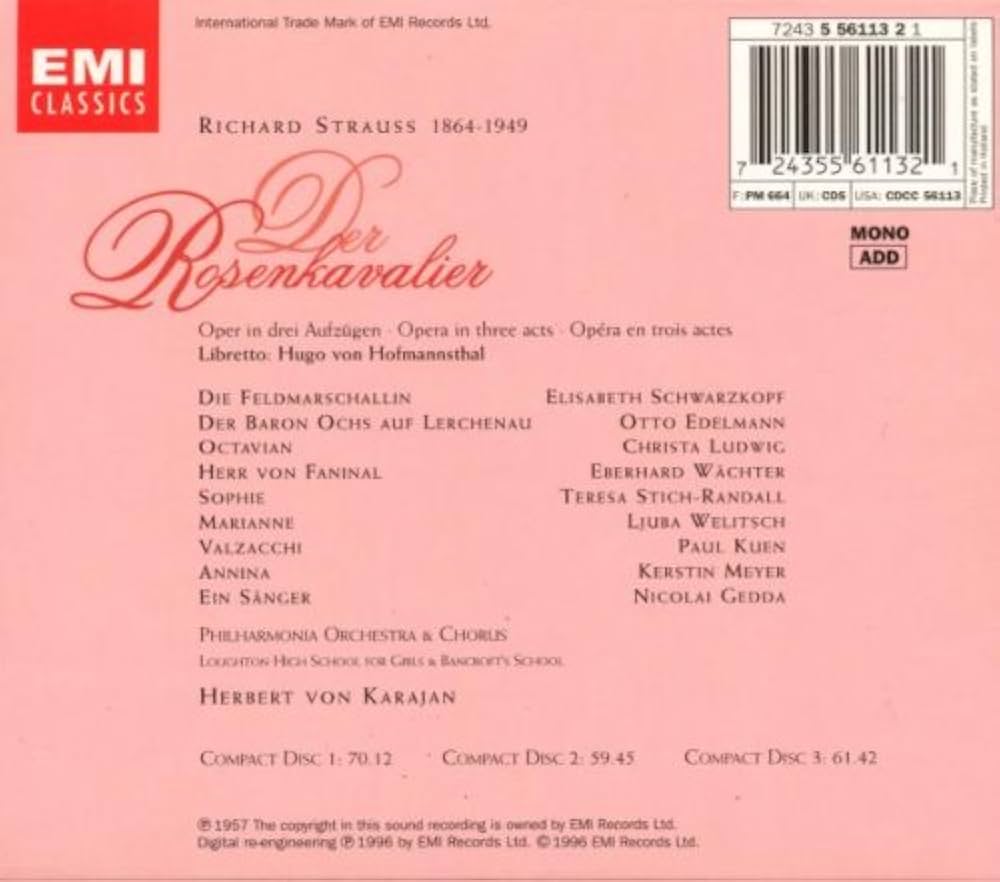 Richard Strauss, Herbert von Karajan, Elisabeth Schwarzkopf