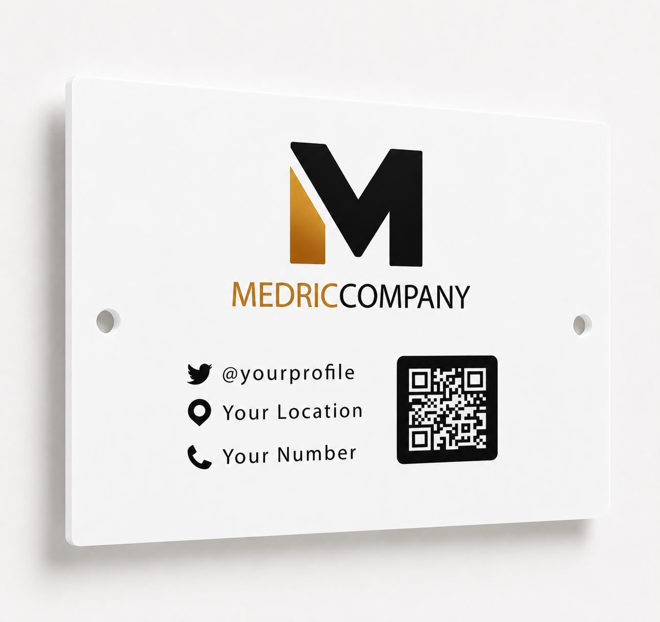 Plaque Acrylique Personnalisée Transparente avec Impression UV – Horaires, Logo, Clinique, Cabinet Médical, Restaurant et Commerce (20x30cm)