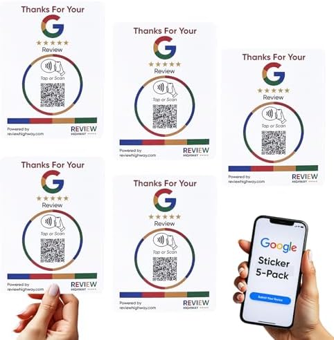 NFC Tap Sticker (5-Pack) by Review Highway - North American Made ...